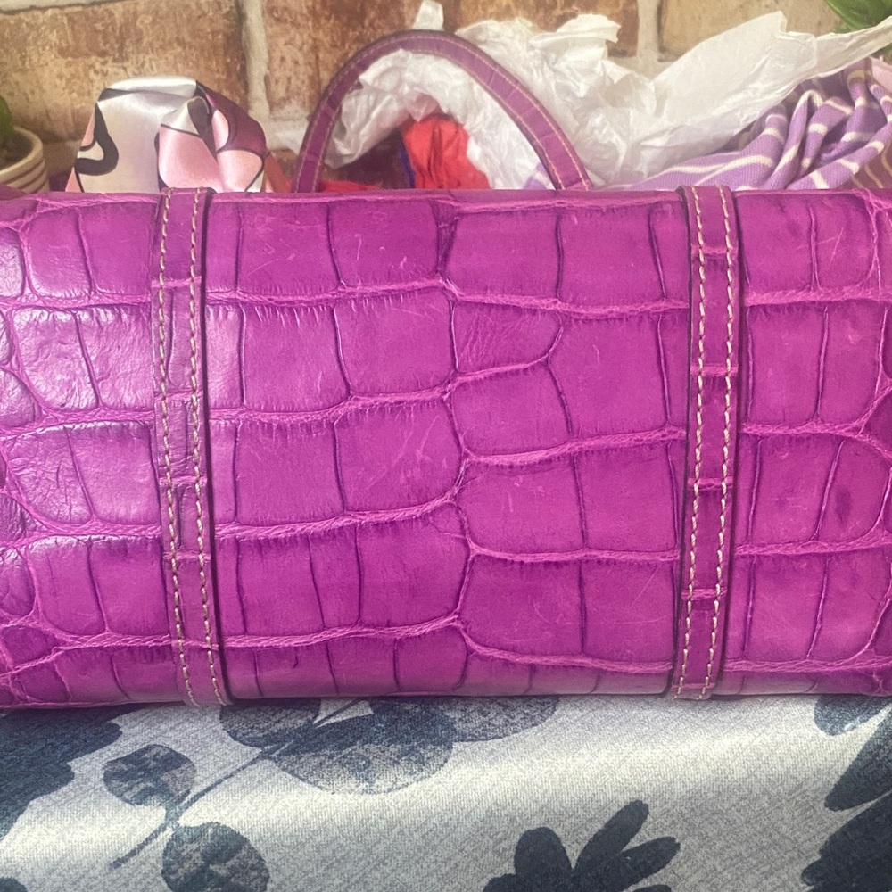 Dooney & Bourke Purple croc barrel and wallet set - Picture 13 of 17